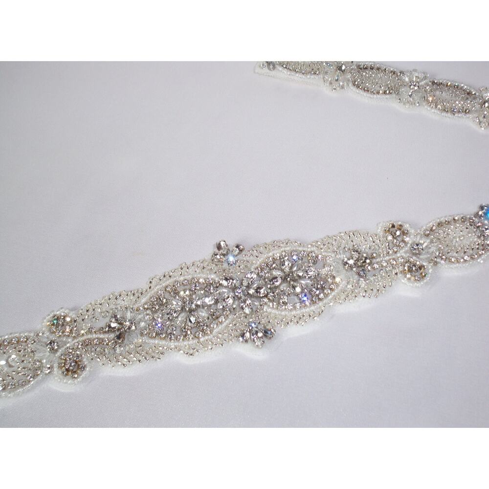 Beaded rhinestone bridal belt beaded bridal wedding dress belt bridal belt sash